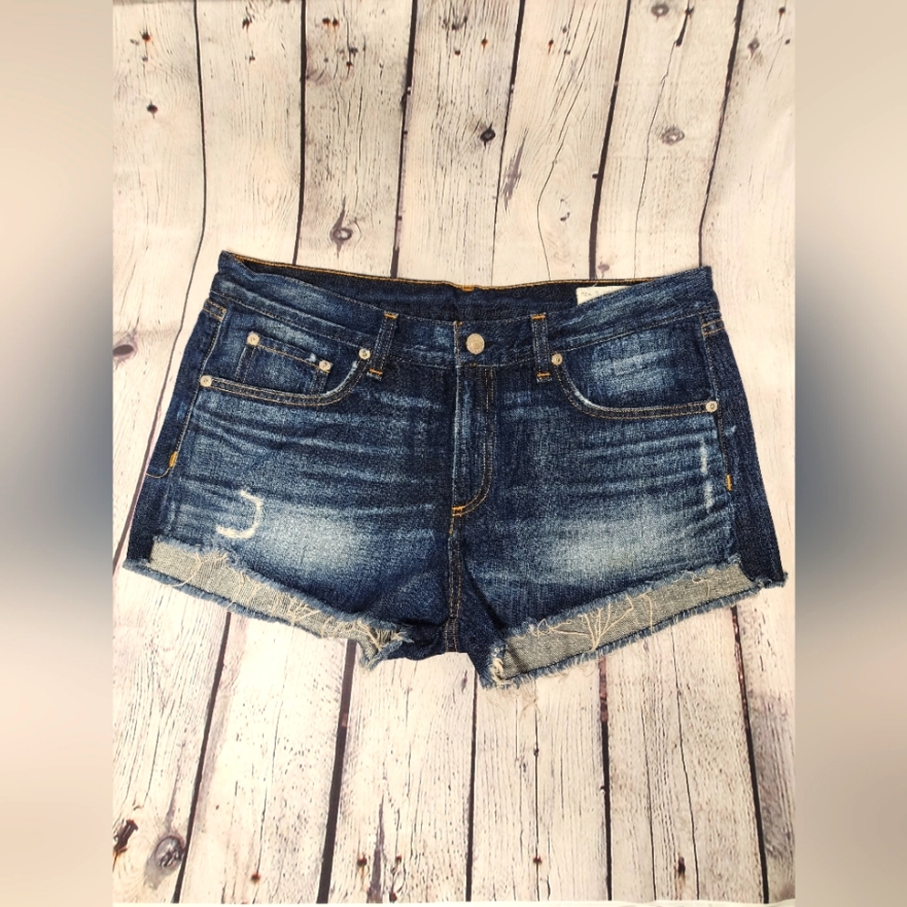 🖤Rag & Bones The Cut off Shorts, Wales Dark Blue Denim, Size 30